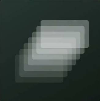 A screen recording saved into Inscra, shown as a still of overlapping frames on a dark green ground.